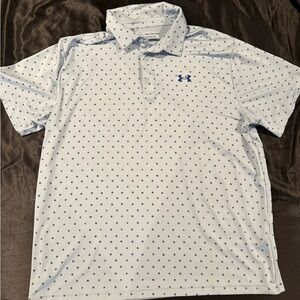 Under Armour Light Blue Polka Dot Polo Shirt